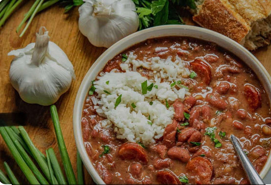 Red Beans Rice and Chicken Sausage w/ Spinach