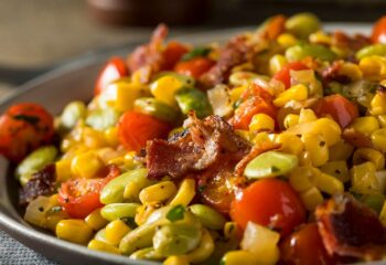 Succotash w. Chicken Sausage & Jasmine Rice